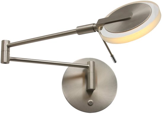 Steinhauer Turound LED – Moderne Wandleuchte – Stahl – H: 17 cm – Ø: 14 cm – Universell einsetzbar – Für den Innenbereich – Metall – Wandleuchten – Schlafzimmer – Wohnzimmer