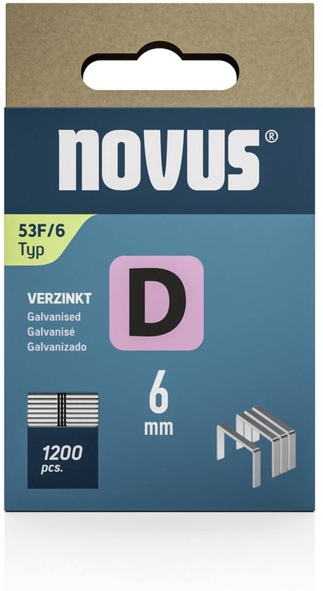 Novus Tools 042-0788 Heftklammern mit Flachdraht Typ 53F 1200 Stück Abmessung (L x B) 6 mm x 11,3 mm
