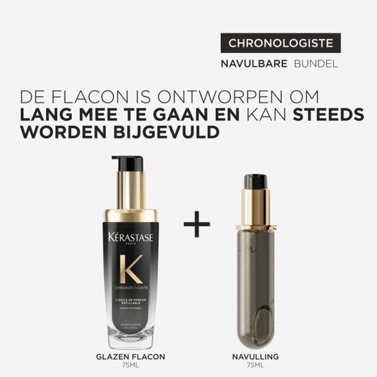 Kérastase Chronologiste L'Huile de Parfum Nachfüllbares Öl – Pflegendes Haarparfüm – Für alle Haartypen – 75 ml