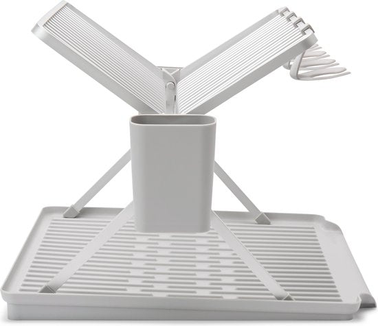 Brabantia SinkSide Abtropfgitter - klappbar - mit Besteckhalter - Mittelgrau