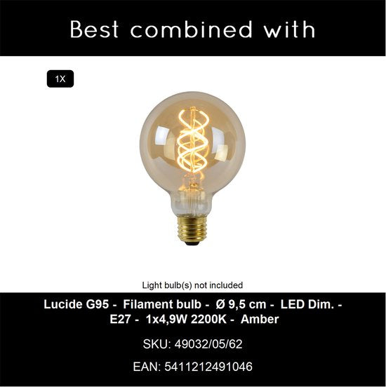Lucide CORINA – Tischlampe – Ø 40 cm – 1xE27 – Beige – Japandi