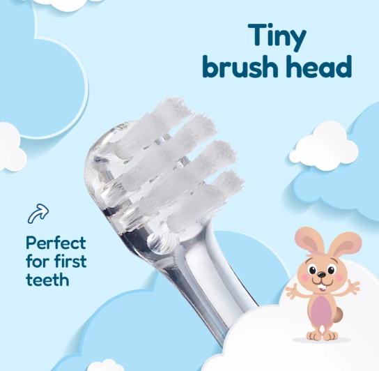 Brush-Baby BabySonic Aufsteckbürsten – 2 Stück – 0–18 Monate – Ersatz-Aufsteckbürsten mit LED