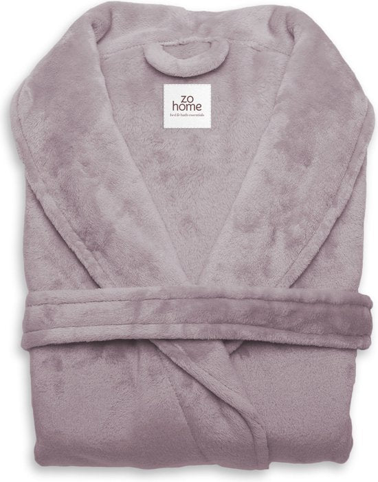 Zohome Bademantel Cara - Bademantel für Frauen und Männer - S - Morgenmantel - Geeignet für die Sauna - Rosa