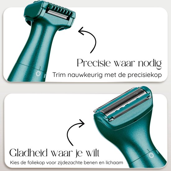 6-in-1 Bikini-Trimmer - Sansbeauté® - Gesicht - Achseln - Beine - Bikinizone - Augenbrauentrimmer - Gesichtshaarentfernung Damen - Intimzone - Ladyshaves Bikini - Epilierer elektrisch