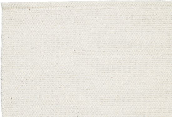 Lifa Living - Wollteppich - Weiß - 160 x 230 cm - 70% Wolle und 30% Baumwolle - Florhöhe 6 mm - Gewebt