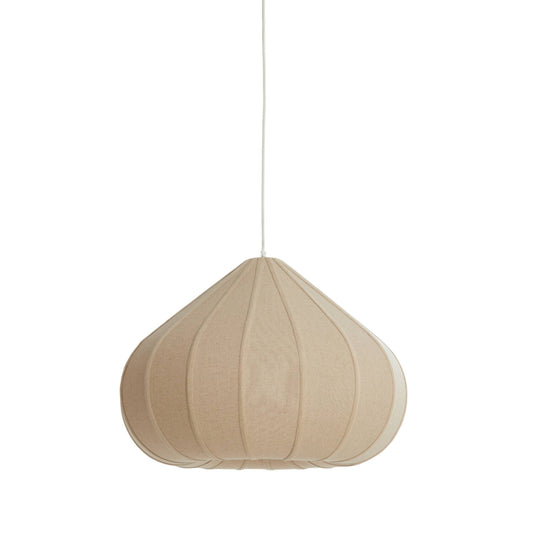 ZUBEDA Hängeleuchte – Ø 60 × 42,5 cm – Leinen natur