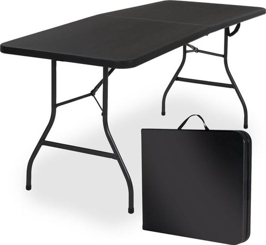 Goliving Klapptisch / Campingtisch - Wetterfest - 180 x 70 x 74 cm - Schwarz
