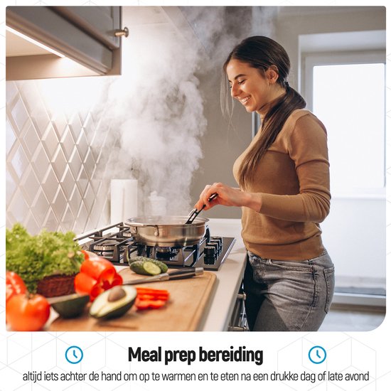 Fitcrafters Meal Prep Trays - Frischhalteschalen - Tiefkühlschalen - 14 Stück - 3 Fächer - 1L - BPA frei
