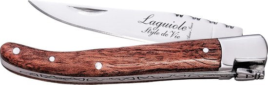 Laguiole Style de Vie Taschenmesser - in Geschenkbox - Rotes Packholz