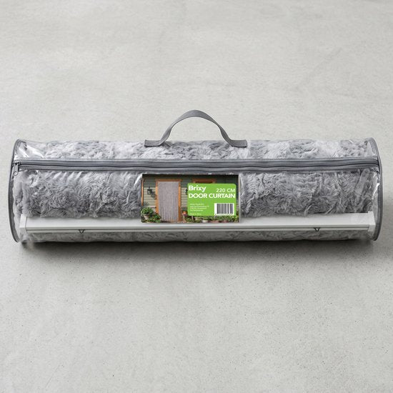 Brixy Fliegengitter – Katzenschwanz – 90 x 220 cm – 2 cm dicke Stränge – Grau