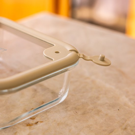 Safecourt Frischhaltebehälter - komplett aus Glas (100% frei von Mikroplastik) - Backofen, Gefrierschrank, Mikrowelle und Spülmaschine - 8-teiliges Set
