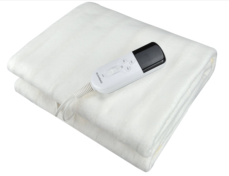 RUIANBAO Heizdecke – Weiß – 150 x 80 cm – 3 Heizstufen, automatische Abschaltung