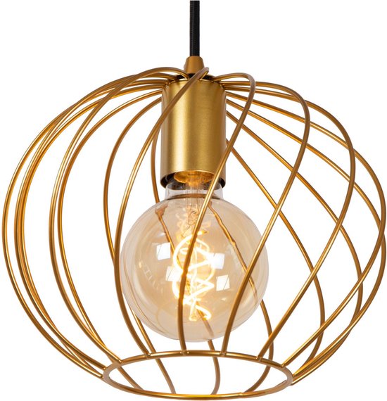 Lucide DANZA – Hängeleuchte – Ø 50 cm – 3xE27 – Mattgold / Messing