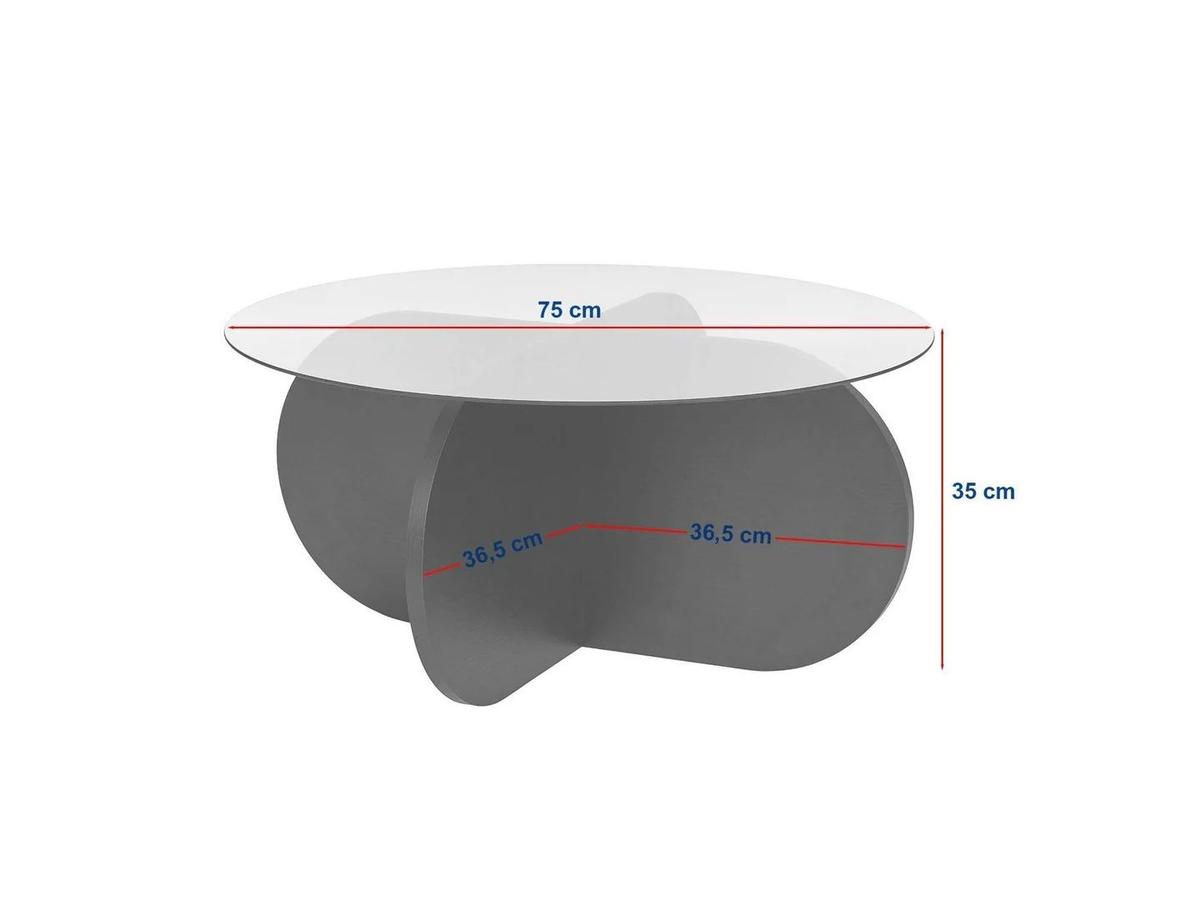 Kalune Design Aeris Couchtisch – Transparent – Travertin – 110 x 60 x 40 cm