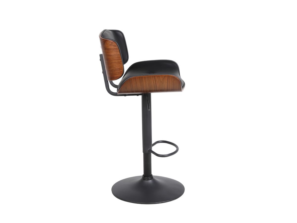 MM Barhocker James – Höhenverstellbar – Mikrofaser, schwarz – 2er-Pack