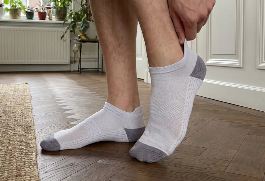 Fibershirts Socken – Weiß – Kurz – Rutschfest, geruchsneutral
