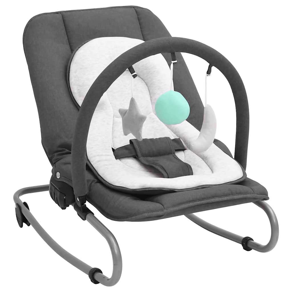 VidaXL Babyschaukel - Mit Sicherheitsgurt - Anthrazit - 77 x 46 x 58 cm