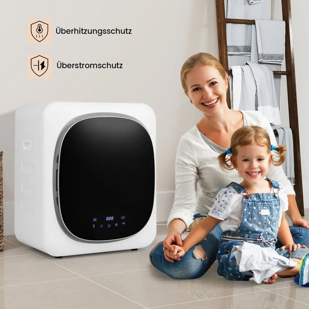 COSTWAY Mini-Wäschetrockner 800 W, 5 kg Weiß