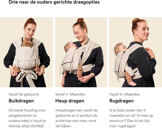 Stokke Limas Babytrage, schwarz – Version 2023 (OCS) – Babytrage für Neugeborene mit halber Schnalle – Drei Tragevarianten – Sicher ab der Geburt, bis 15 kg