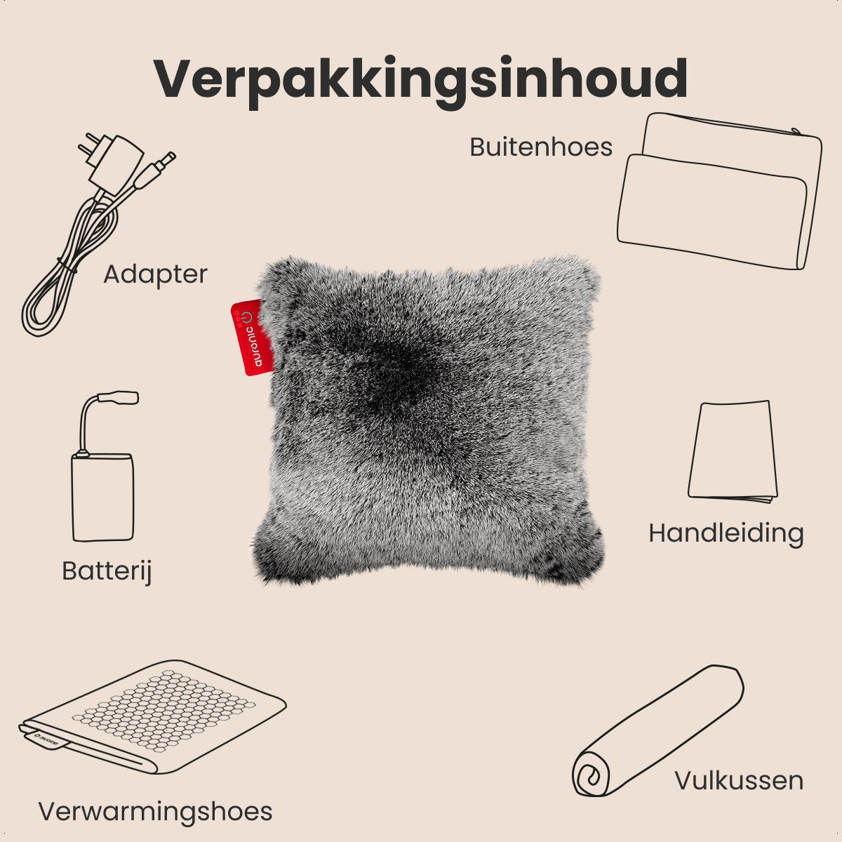 Wärmekissen Teddy - 45x45 - Grau