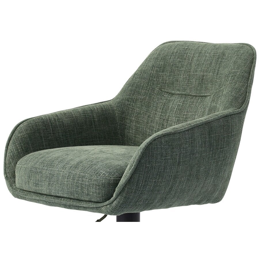 Criks Design Charly Barhocker, 2er-Set – Grüne Esszimmerstühle – Verstellbare Sitzhöhe 65–86 cm – Mit Fußstütze – Max. 135 kg