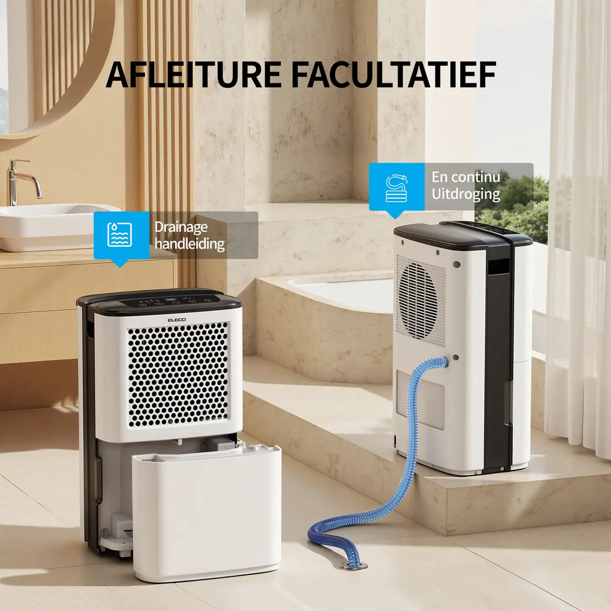 ELECCI Luftentfeuchter 12 l/Tag – 3,8 l Wassertank – R290