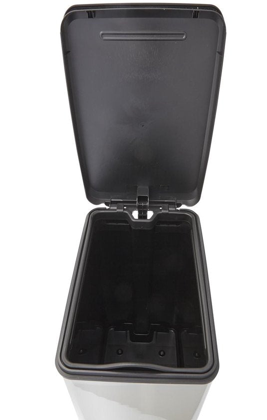 Curver Decobin Slim Mülleimer – 40 Liter – Metallic