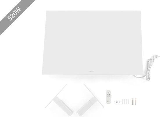 Vlectro - Schlankes Infrarot-Heizpaneel mit einstellbarem Timer - 520 W
