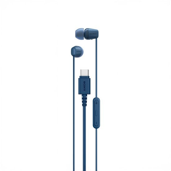 Sony IER-EX15C – In-Ear-Kopfhörer mit USB-C-Anschluss und Mikrofon – Blau