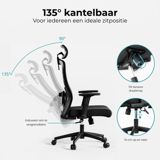 Organess® Ergonomischer Bürostuhl - Office Gaming Chair - Bürostühle für Erwachsene - Game Gaming Chair - Max. 150 kg