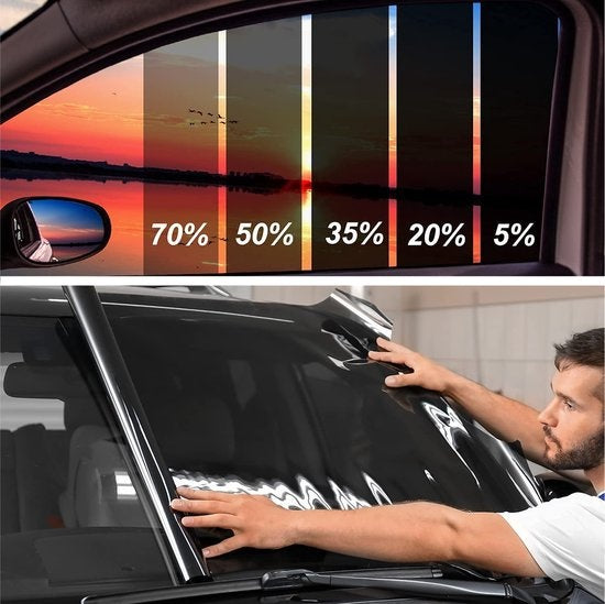 Homewell Autofensterfolie HR++ 75x300 - Tönungsfolie | Sonnenschutzfolie Auto - Verdunkelung 20%