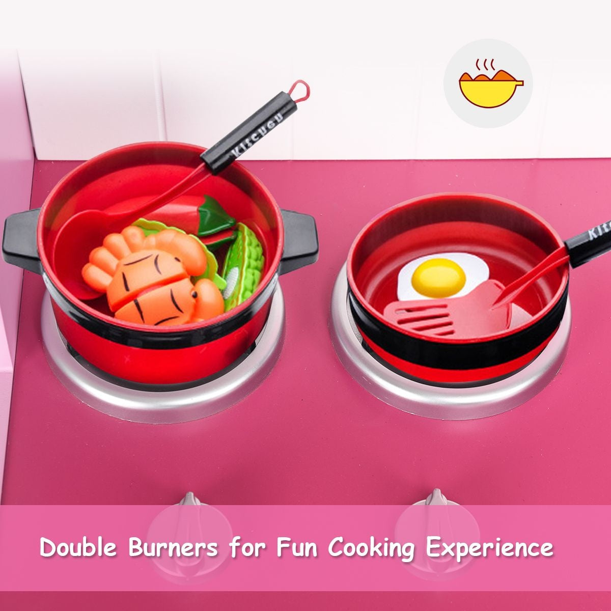 Küste Spielküche - MDF - 82 x 30 x 101 cm - Rosa