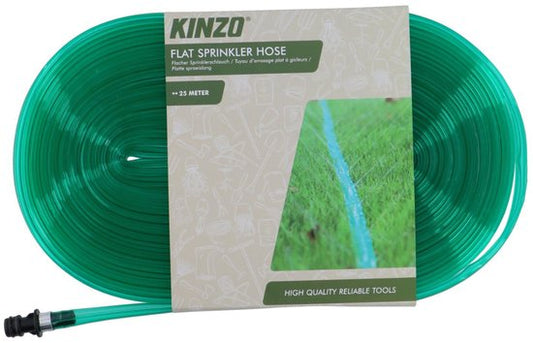 Kinzo Flachspritzschlauch 25M - Spritzschlauch für Rasen & Blumen - Gartenschlauch