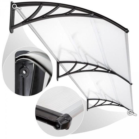 tectake - Türvordach - Schutztürvordach - Polycarbonat - 300 cm breit - 401267