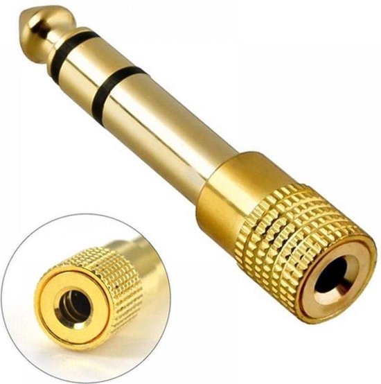 Techvavo® 2er-Set – Klinkenadapter – Audioadapter – 6,3-mm-Klinke auf 3,5-mm-Klinke – Klavier – Gitarre – Verstärker