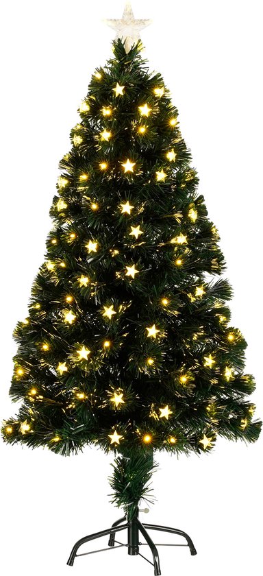 Luca Lighting Mercury Künstlicher Weihnachtsbaum mit faseroptischer LED-Beleuchtung - H150 x Ø65 cm - Grün