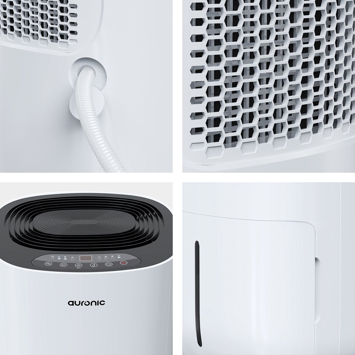 Auronic - Luftentfeuchter und Luftreiniger - Entfeuchtet 20 l pro Tag - Wash-Dry-Funktion - Weiß