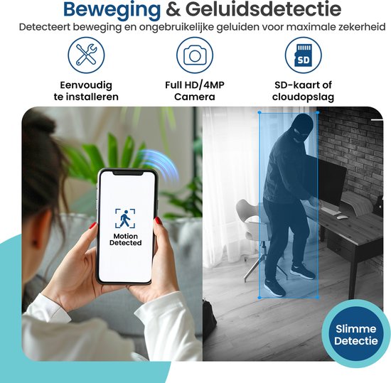 Gologi Drahtlose Sicherheitskamera für Außen und Innen - Überwachungskamera mit Akku 5200 mAh - USB-C wiederaufladbar - Nachtsicht - Bewegungserkennung - Magnetische Befestigung - 4MP HD Kamera WiFi mit App - Sicherheitskamera - Weiß