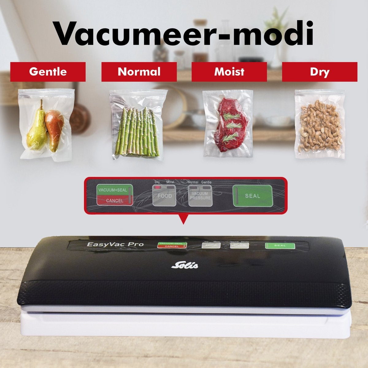 Solis Vac Pro 569 Vakuumiergerät - Vakuumiergerät mit Schlauchanschluss - Schwarz/Grau