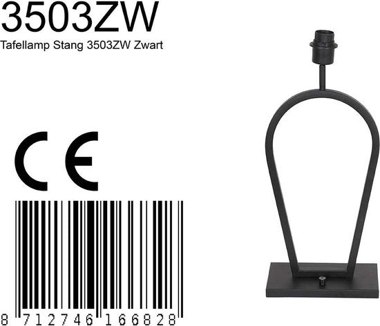 Steinhauer Tischlampe „Stang“ – schwarz – Metall – 3503ZW