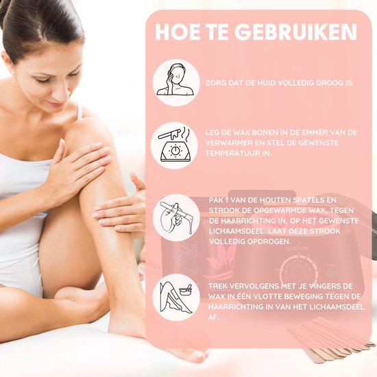 VAIVE Professional Wax Device - Wax Beans Heater - Haarentfernungsset - Heizung - Inklusive Hartwachsbohnen und Spateln
