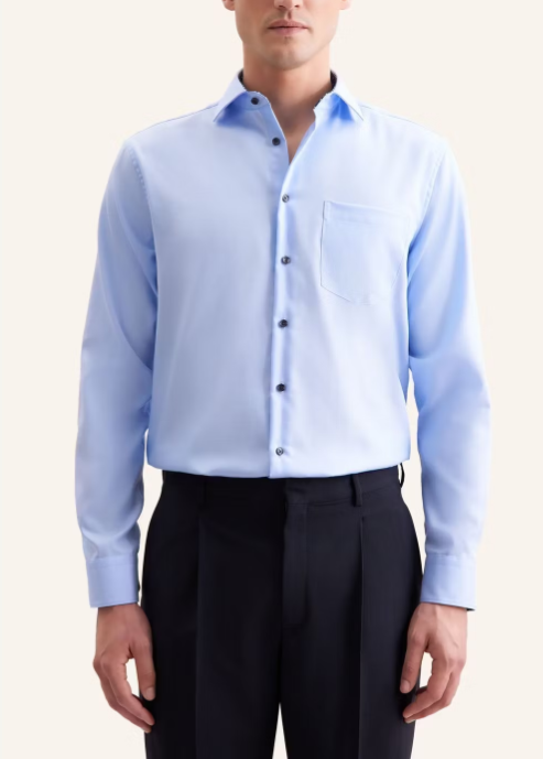Seidensticker New Kent Slim Fit Business Hemd - Größe L - hellblau - Herren