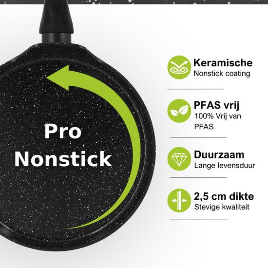 CeraFusion Pfannkuchenpfanne 28 cm - Induktion - Pfannkuchenpfanne - Pfannkuchenpfanne - Pfannkuchenpfanne - Crepespfanne