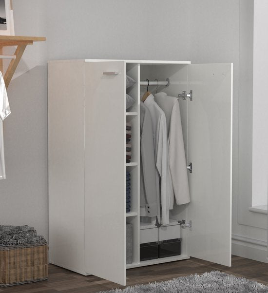 Kinderkleiderschrank - Einlegeböden und Hängeteil - 120 cm hoch