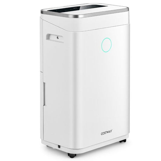 Coast Luftentfeuchter 25L/Tag mit Ablassschlauch und LED-Anzeige - Weiß - 34x24x57 cm