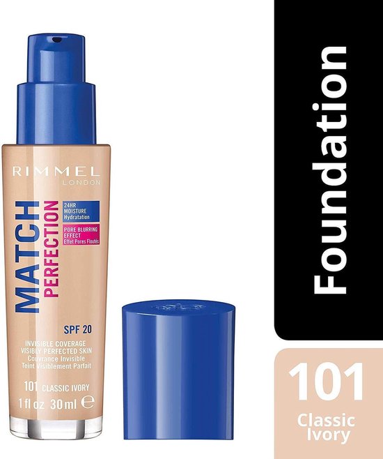 Rimmel Match Perfection Foundation – 101 Classic Ivory