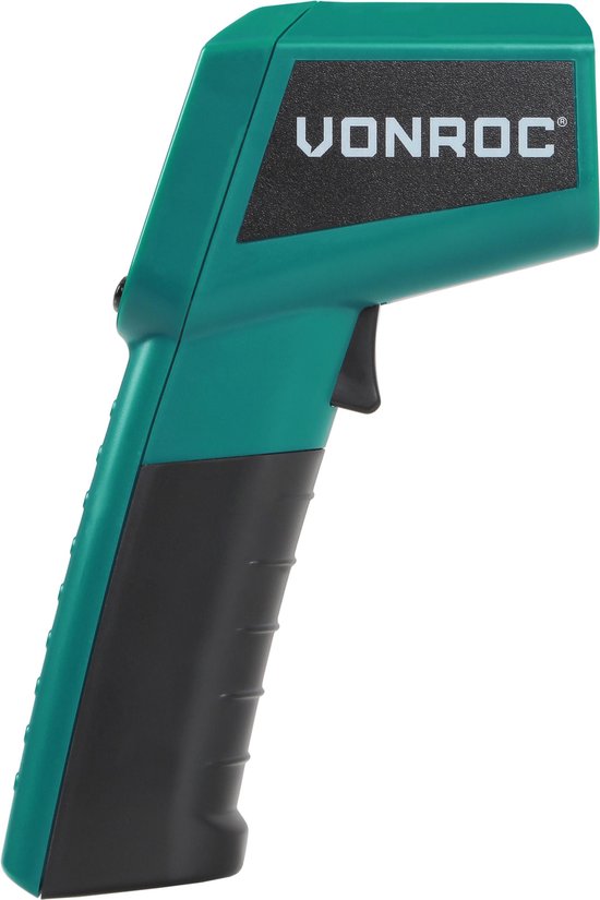 VONROC Digitales Infrarot-Thermometer - Laser - Messbereich -40°C bis 530°C - Inkl. 2 Batterien