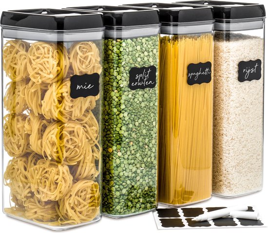 Stosh Vorratsgläser - Vorratskanister - Bonbonglas - 4 Stück - 3.2L - BPA frei - Kunststoff