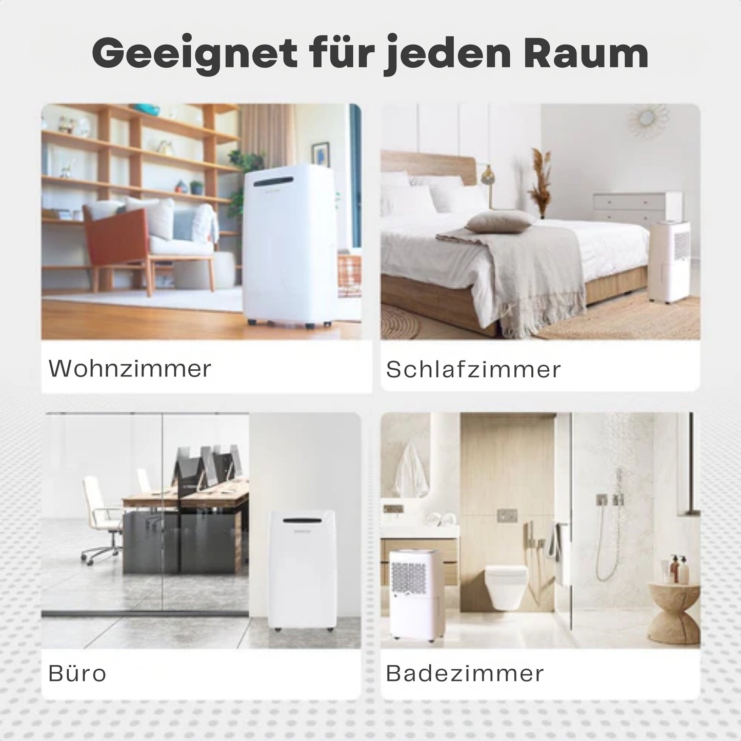 Auronic Luftentfeuchter - 25L pro Tag - Schlafzimmer/ Badezimmer/ Wohnzimmer & Büro - Weiß