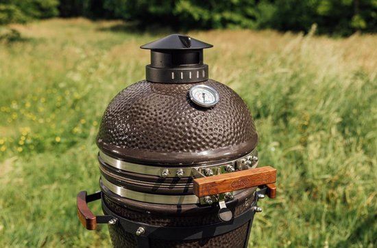 Grizzly Grills Kamado Elite Compact – Ø 33 cm / Ø 13 Zoll – Holzkohlegrill – Kamado – komplett mit Plattenhalter und Ascheschaufel